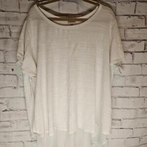 Avenue White Shirt with Lacy Back